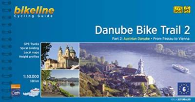 Cycline Guide Danube Bike Trail 2: Austrian Danube. From Passau to Vienna. 1:50.000, 320 km, GPS-Tracks Download